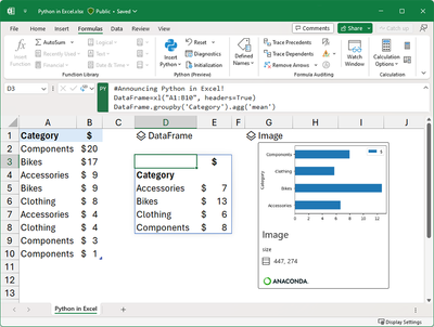 Seamlessly aggregate and visualize your data with Python in Excel