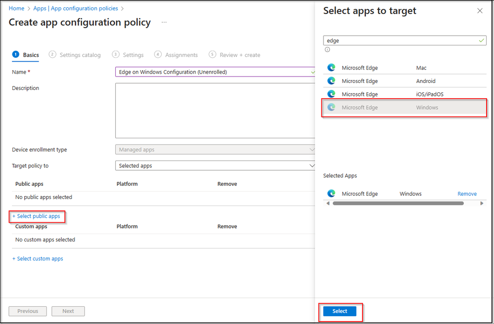 Image 17: Application Configuration Policy Creation.