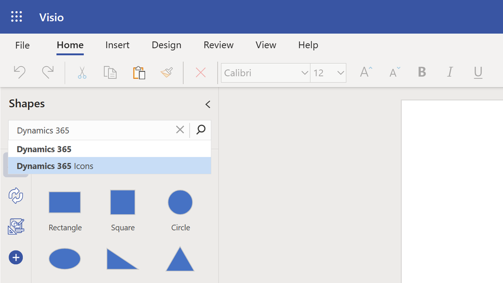 Search box in Shapes pane.png