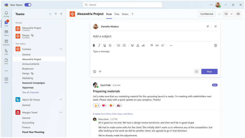 Create focused collaboration with the new Microsoft Teams channels ...