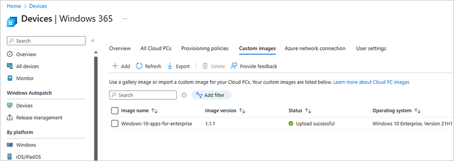 Screenshot of the custom image menu within Windows 365.png