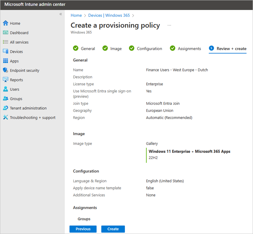 select create to start the Cloud PC provisioning process.png