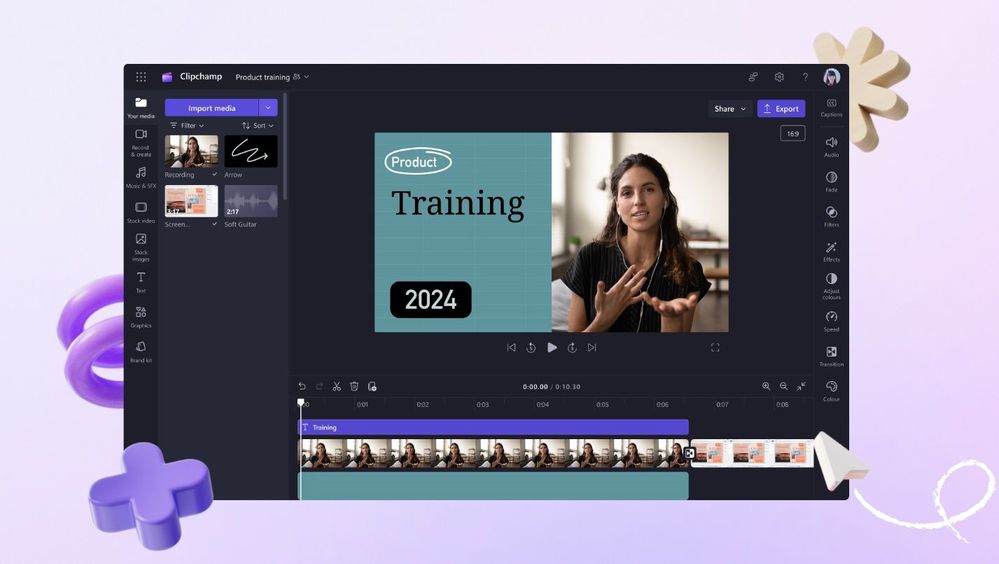 Clipchamp's simple user interface and rich array of features make it easy to create professional-looking videos at work.