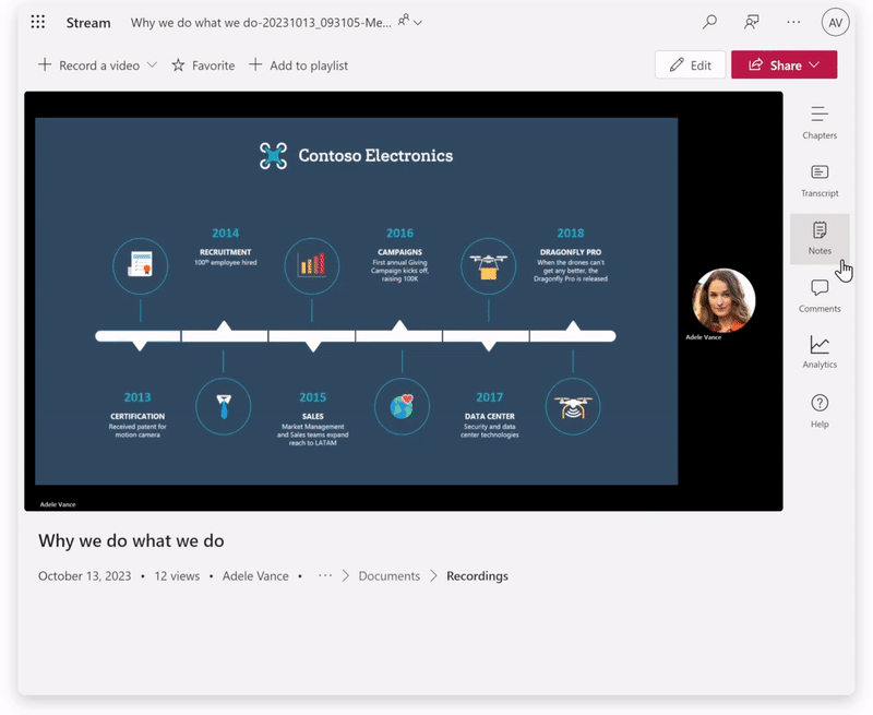 Now you can collaborate on meeting notes in Teams meeting recordings