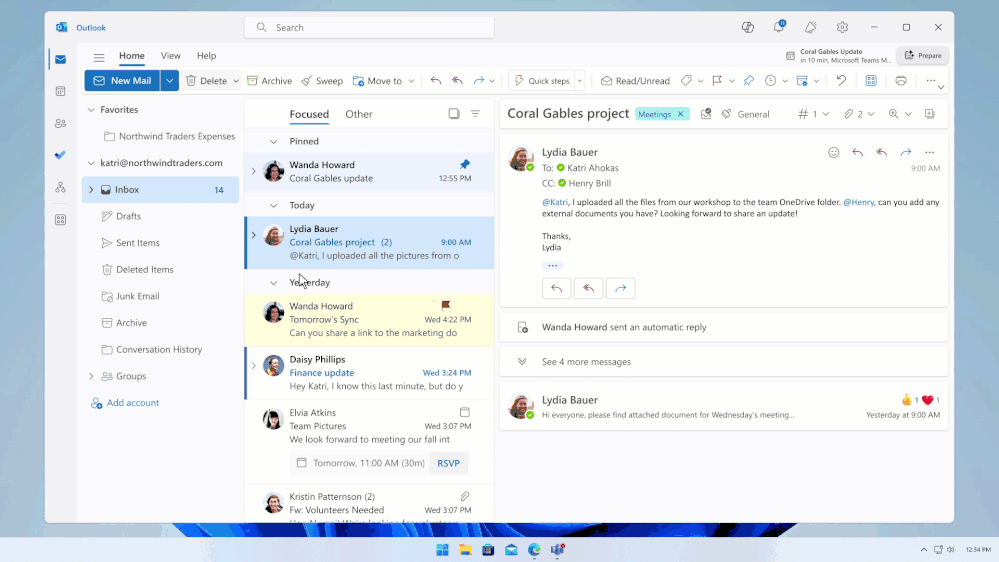 Microsoft Copilot in the new Outlook for Windows at Microsoft Ignite 2023