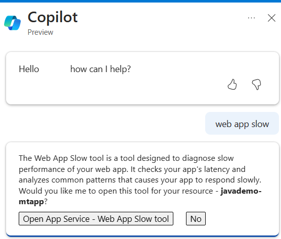 Microsoft Copilot for Azure Integration with Conversational Diagnostics