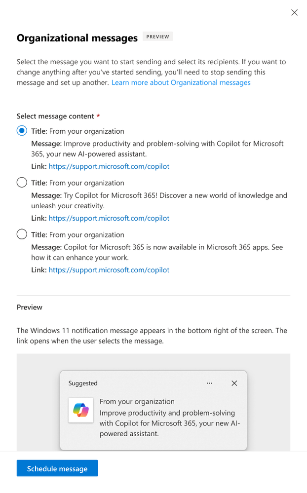 Copilot for Microsoft 365 Usage report