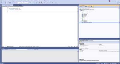 Screenshot of staticwebapp.config.json