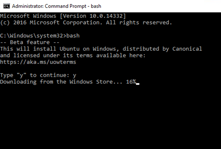Installing Bash on Ubuntu on Windows 10 Insider Preview - Microsoft  Community Hub