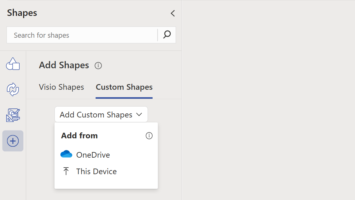 Introducing custom shapes in Visio for the web