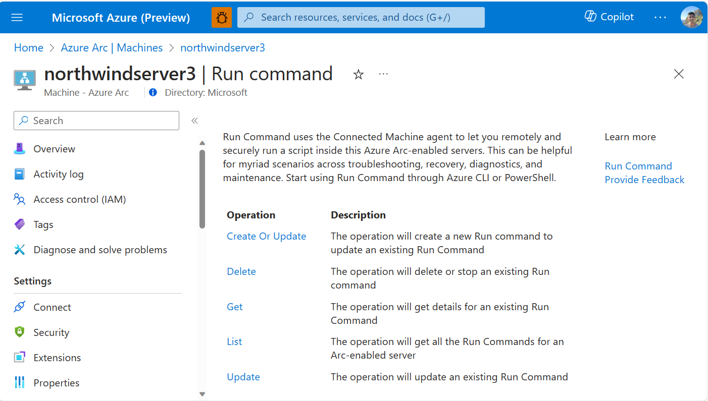 Announcing Preview of Run Command on Arc-enabled servers