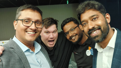Microsoft MVPs left to right:  Kasun Pathirana, Nathan Rose, Jeevarajan Kumar & Ragavan Rajan