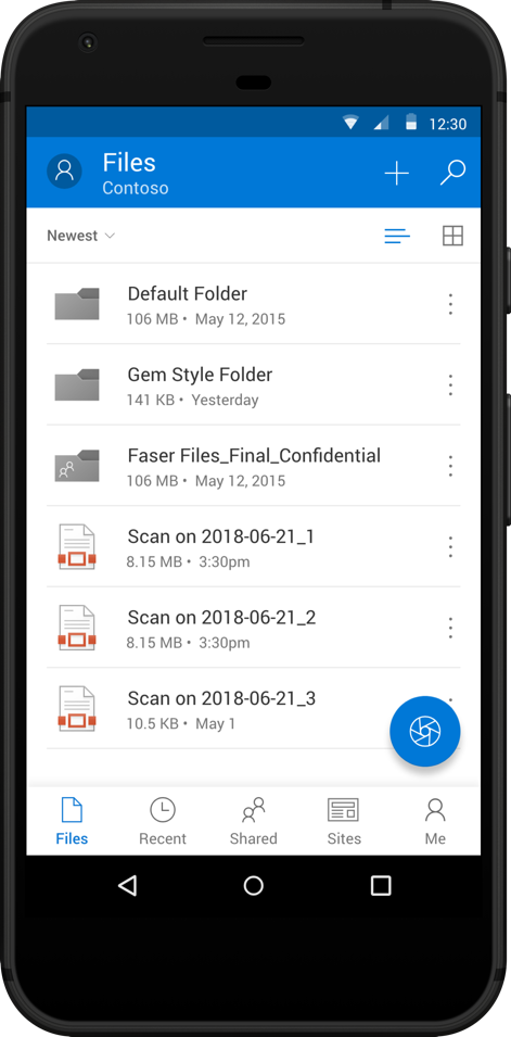 Office Lens in OneDrive mobile for Android