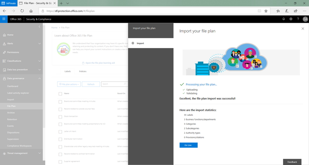 Use file plan to manage complex retention schedules for your content.