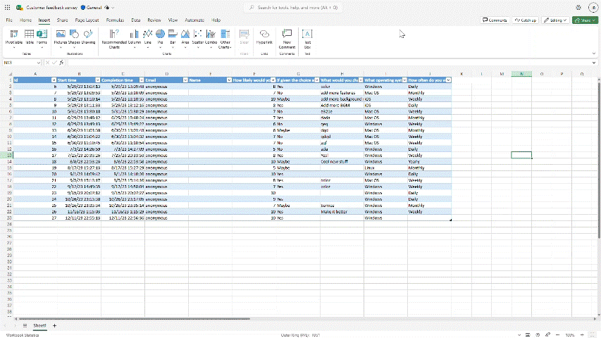 thumbnail image 2 captioned Manipulate data in Excel