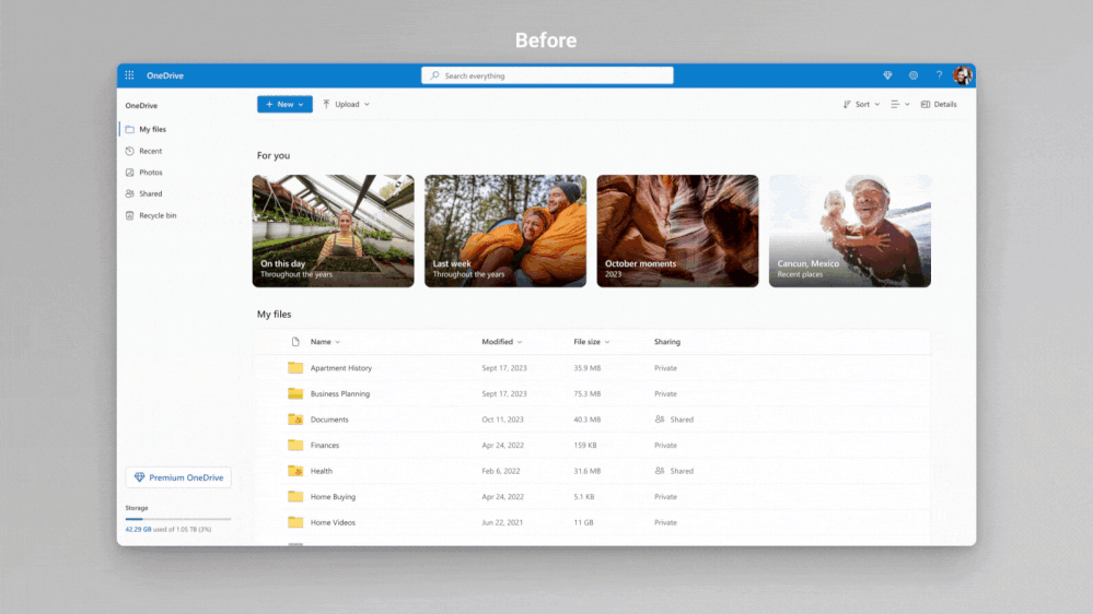 New Year, New Look for OneDrive for personal use