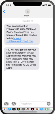 SMS notifications in Virtual Appointments template.png
