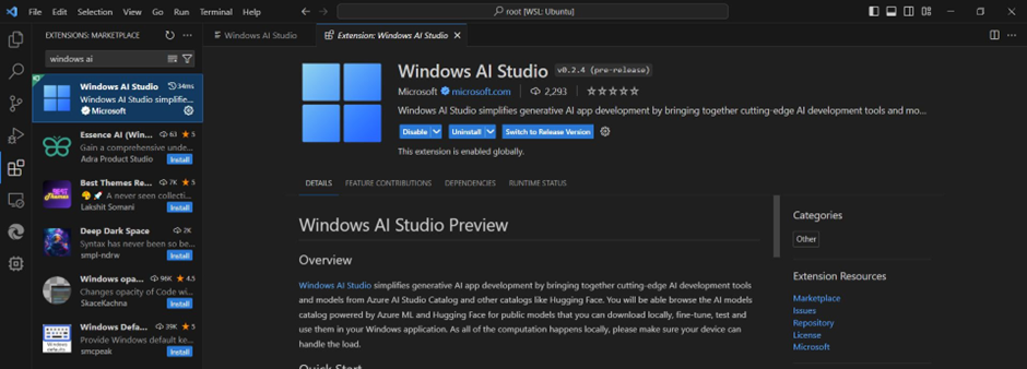 thumbnail image 11 of blog post titled                                              Windows AI Studio : Getting Stared