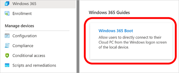 Screenshot of the Overview menu for Windows 365, accessed by selecting Windows 365 under Provisioning in the Devices pane of the Intune admin center.