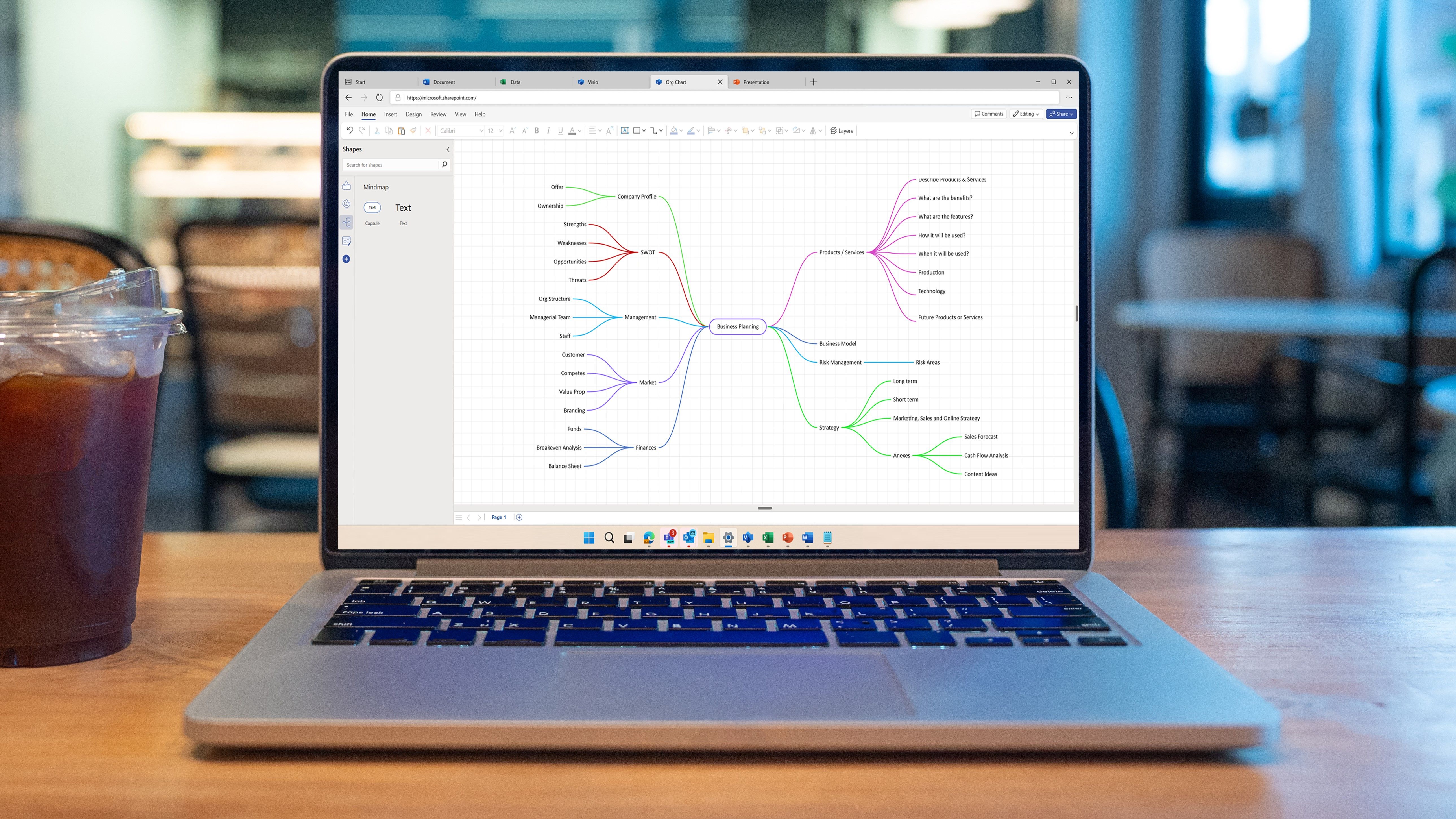 Brainstorm your next big idea with mind maps in Visio for the web