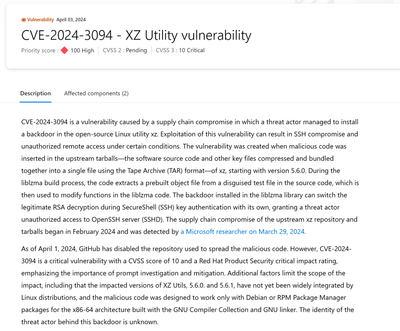 Threat Intelligence vulnerability profile