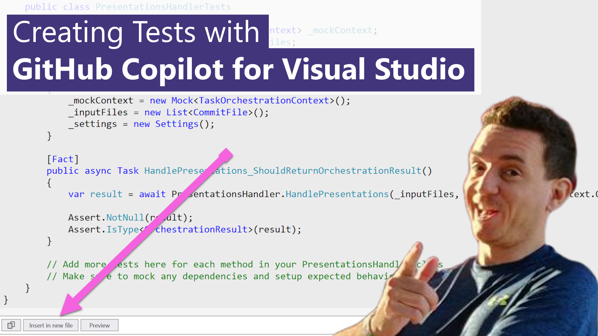 Creating Tests with GitHub Copilot for Visual Studio
