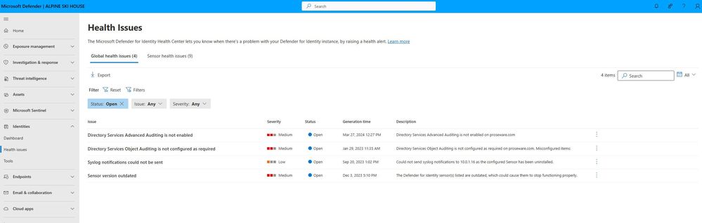 Introducing the new Defender for Identity Health Alert API