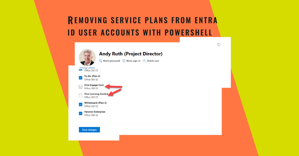 How to Remove a Single Service Plan from Entra ID User Account Licenses with PowerShell