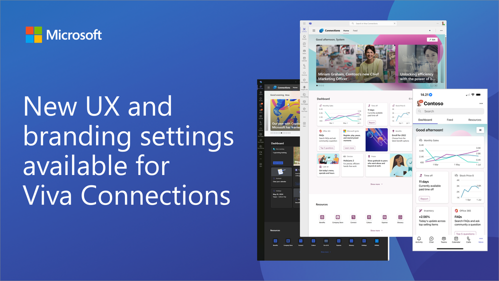 Teaser image for New UX and branding settings now available for the Viva Connections 