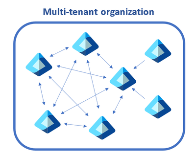 A diagram showing multiple tenants within a single organization.