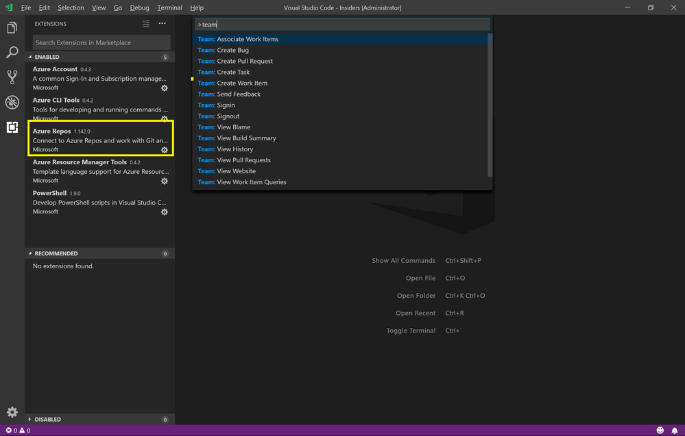 Azure Repos Extension For Visual Studio Code Microsoft Tech Community