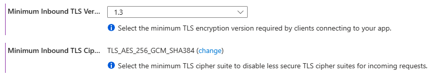 Minimum TLS Version Set to 1.3
