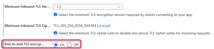 End to End TLS