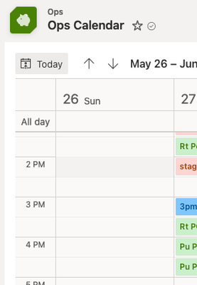 Have list item inherit start time based on the time I select in a weekly calendar view.