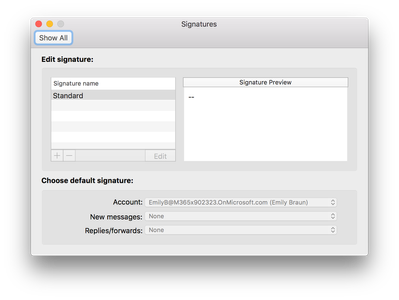 Figure 6: Client side signatures disabled in Signatures preferences