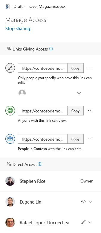 New Manage Access experience