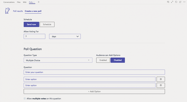 Customize your instant polls with the Polly app.