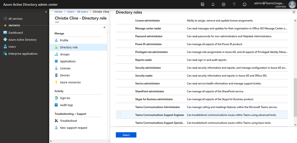 Assign the new Microsoft Teams admin roles