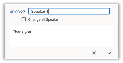 Edit the speaker label