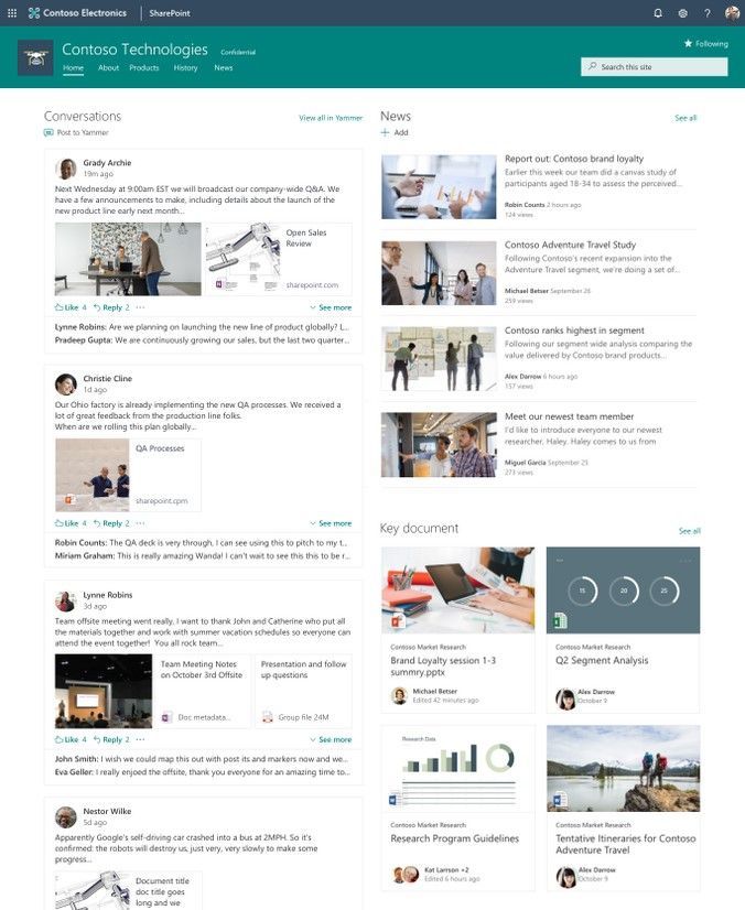 Add a fully-interactive Yammer conversations to SharePoint page and news articles.