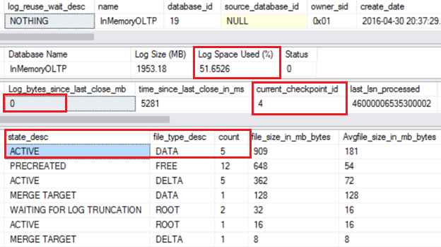 Checkpoint process for memory-optimized tables in SQL 2016 and ...
