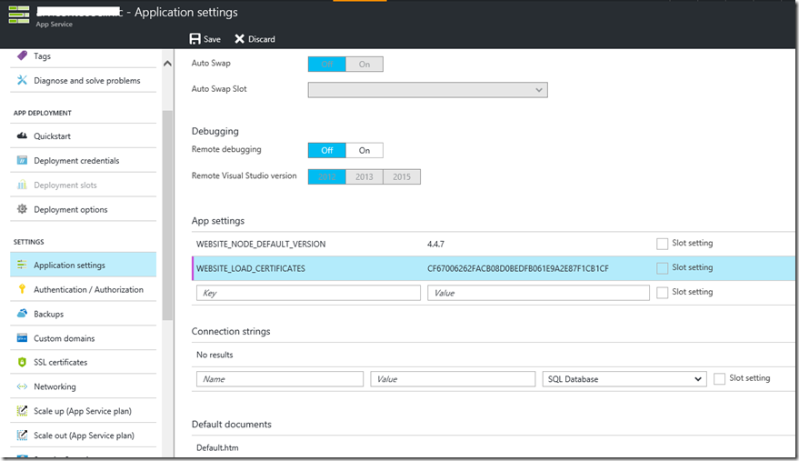 Using SQL Always Encrypted with Azure Web App Service - Microsoft ...
