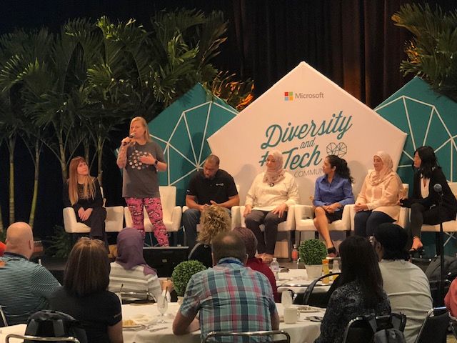 Speakers at one of the Diversity and Tech Empower Lunch panel sessions at Microsoft Ignite
