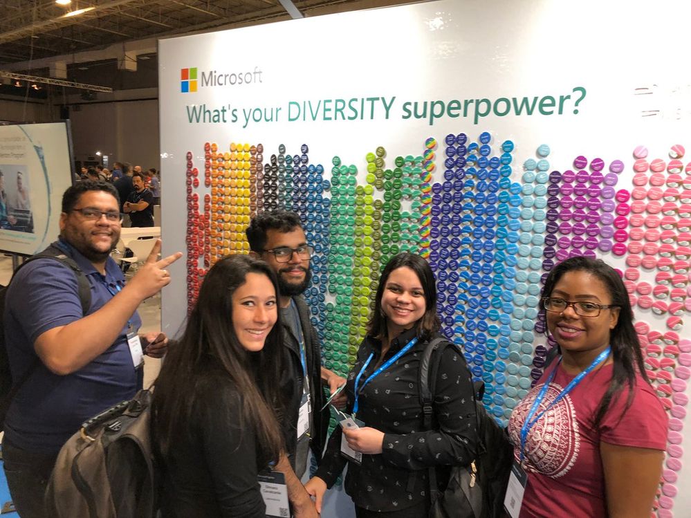 Attendees loving the Diversity Superpower wall at Microsoft Ignite | The Tour in Sao Paulo, Brazil