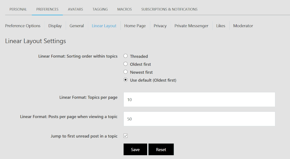 Go to your settings and make sure you have it set to the default setting 'Oldest First'.