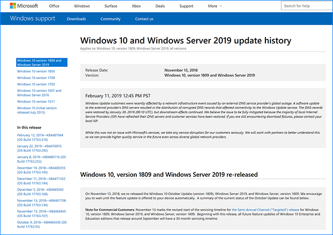 Getting to know the Windows update history pages - Microsoft Tech Community