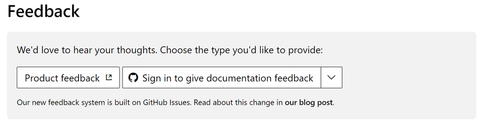 All Azure AD documentation today points to UserVoice directly