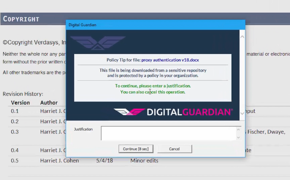 Digital Guardian Endpoint DLP integration with Microsoft Information Protection  SDK