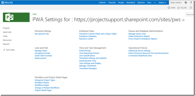 Project Online: Server Settings - Microsoft Tech Community