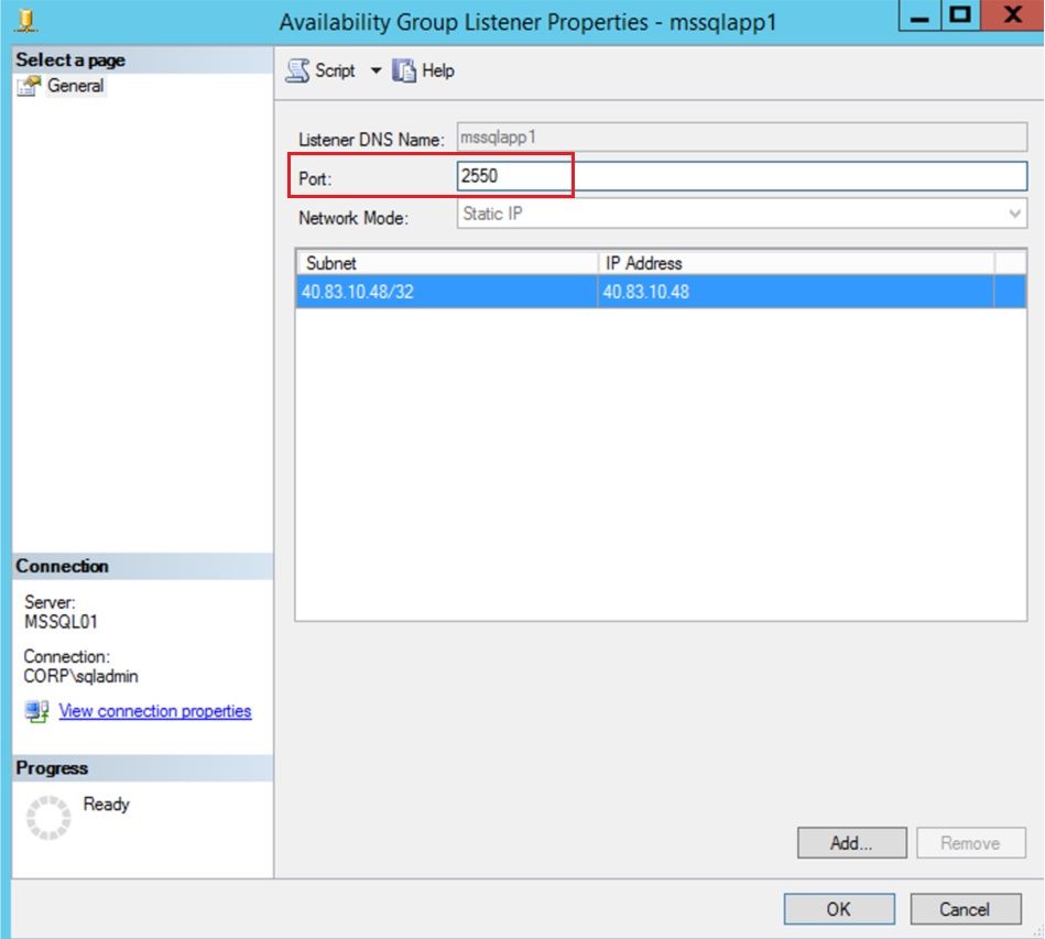 Azure RM: SQL Server AlwaysOn Availability Groups Listener ...